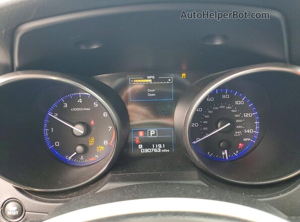 4S4BSAFC2H3435036 2017 SUBARU OUTBACK Charcoal Вид щитка приладів