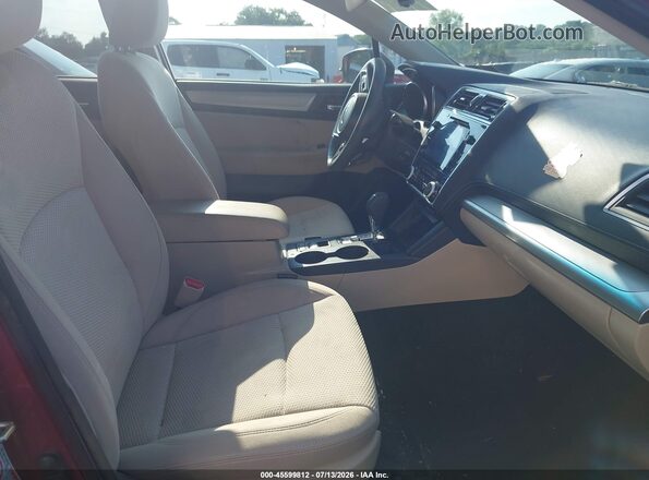 4S4BSAFC2J3317445 2018 SUBARU OUTBACK Burgundy Vista interior delantera