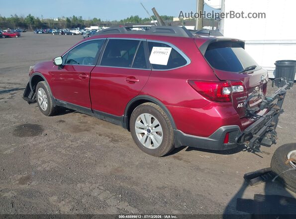 4S4BSAFC2J3317445 2018 SUBARU OUTBACK Burgundy Trasero izquierdo