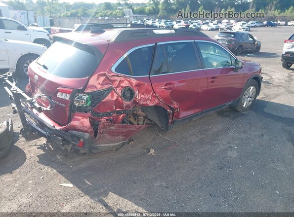 4S4BSAFC2J3317445 2018 SUBARU OUTBACK Burgundy Trasero derecho