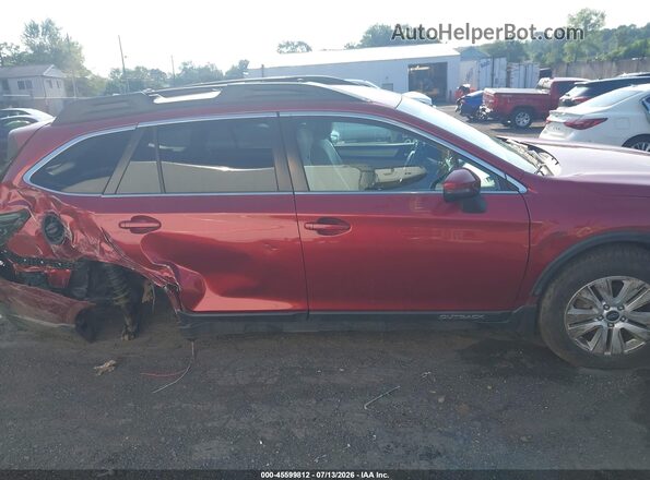 4S4BSAFC2J3317445 2018 SUBARU OUTBACK Burgundy Vista interior trasera