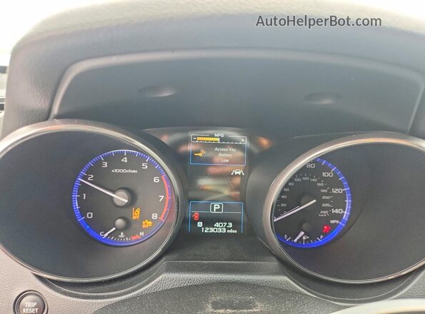 4S4BSAFC2J3389780 2018 SUBARU OUTBACK Белый Вид щитка приборов