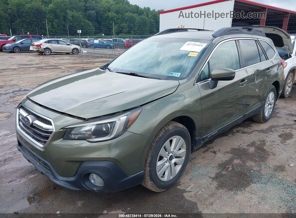4S4BSAFC2K3276106 2019 SUBARU OUTBACK Green წინა მარცხენა ხედი სამი მეოთხედიდან