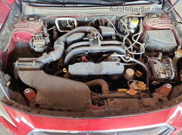 4S4BSAFC2K3305569 2019 SUBARU OUTBACK Maroon ძრავის განყოფილების ხედი