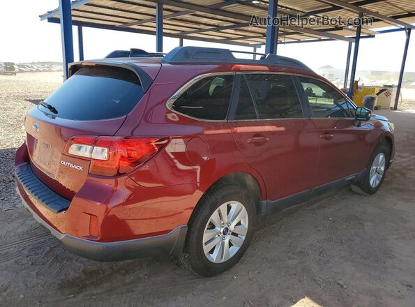 4S4BSAFC3H3356314 2017 SUBARU OUTBACK Темно-бордовый Задняя правая четверть