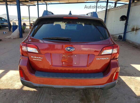4S4BSAFC3H3356314 2017 SUBARU OUTBACK Темно-бордовый Вид сзади