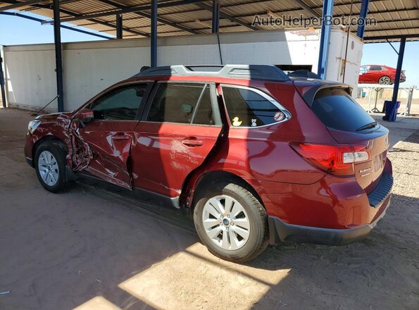 4S4BSAFC3H3356314 2017 SUBARU OUTBACK Темно-бордовый Задняя левая четверть