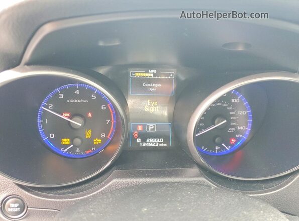 4S4BSAFC3H3381679 2017 SUBARU OUTBACK Серебряный Вид щитка приборов