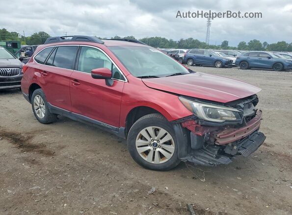 4S4BSAFC3J3341883 2018 SUBARU OUTBACK Red Delantero derecho
