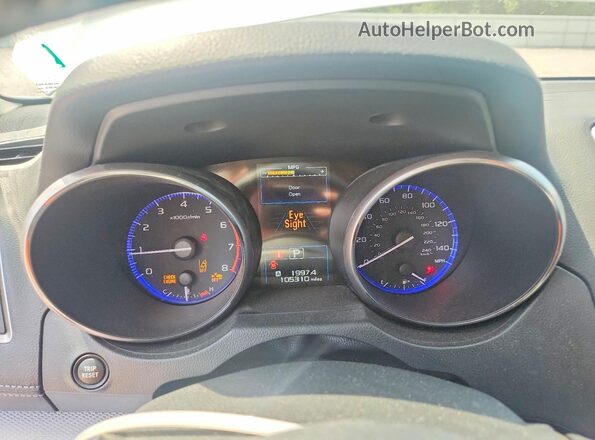 4S4BSAFC3K3210678 2019 SUBARU OUTBACK White ხელსაწყოთა პანელის ხედი