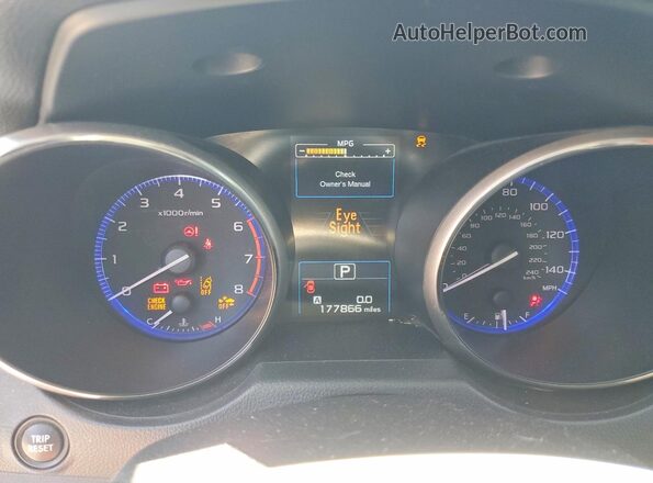 4S4BSAFC4J3215032 2018 SUBARU OUTBACK Blue Սարքավորումների վահանակի տեսք