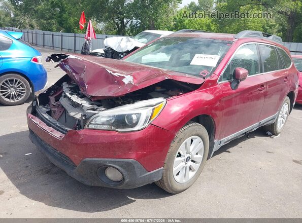 4S4BSAFC5H3276397 2017 SUBARU OUTBACK Red წინა მარცხენა ხედი სამი მეოთხედიდან