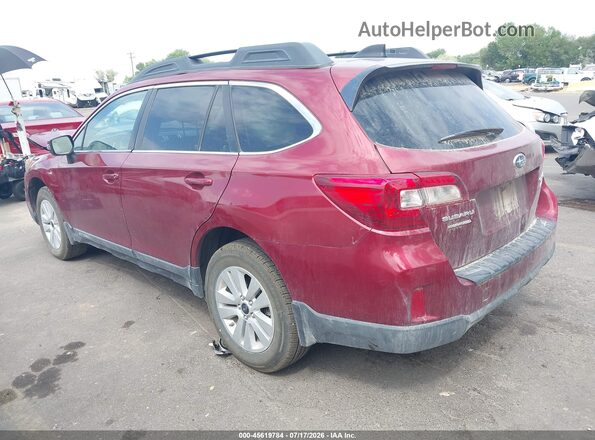 4S4BSAFC5H3276397 2017 SUBARU OUTBACK Red უკანა მარცხენა
