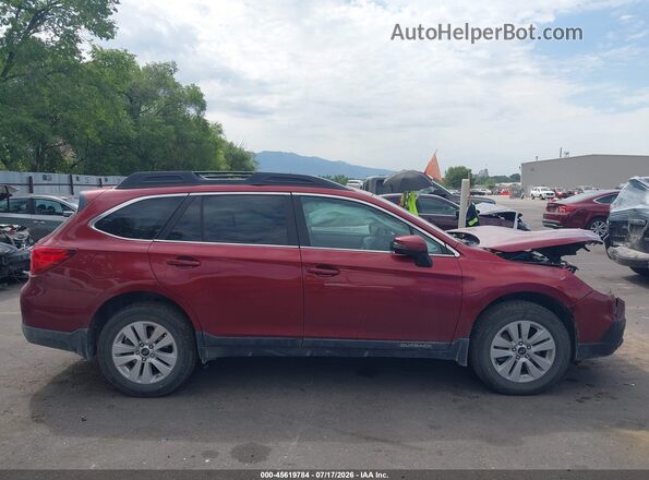 4S4BSAFC5H3276397 2017 SUBARU OUTBACK Red უკანა სალონის ხედი