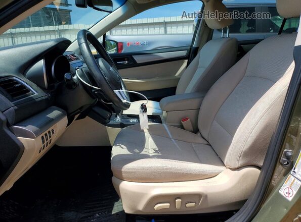 4S4BSAFC5H3290901 2017 SUBARU OUTBACK Зеленый Вид салона спереди