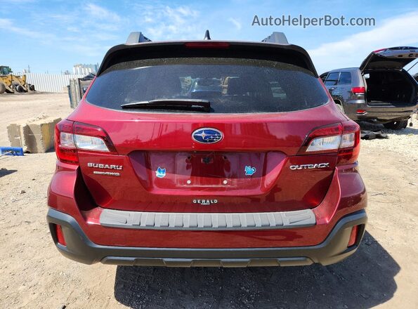 4S4BSAFC5K3222489 2019 SUBARU OUTBACK Red Vista trasera