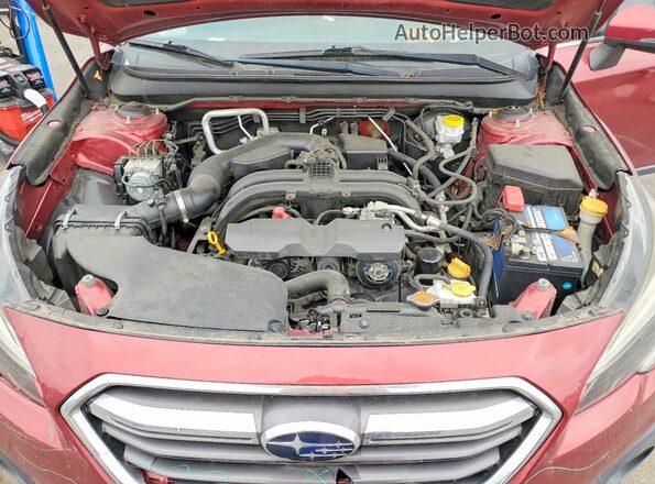 4S4BSAFC8J3333889 2018 SUBARU OUTBACK Burgundy უკანა სალონის ხედი