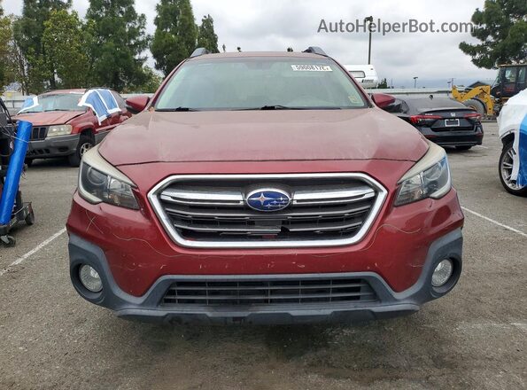 4S4BSAFC8J3333889 2018 SUBARU OUTBACK Burgundy წინა ხედი