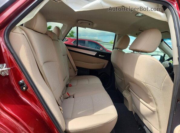 4S4BSAFC8K3228772 2019 SUBARU OUTBACK Burgundy უკანა სავარძლების ხედი
