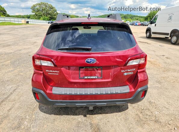 4S4BSAFC8K3228772 2019 SUBARU OUTBACK Burgundy უკანა ხედი