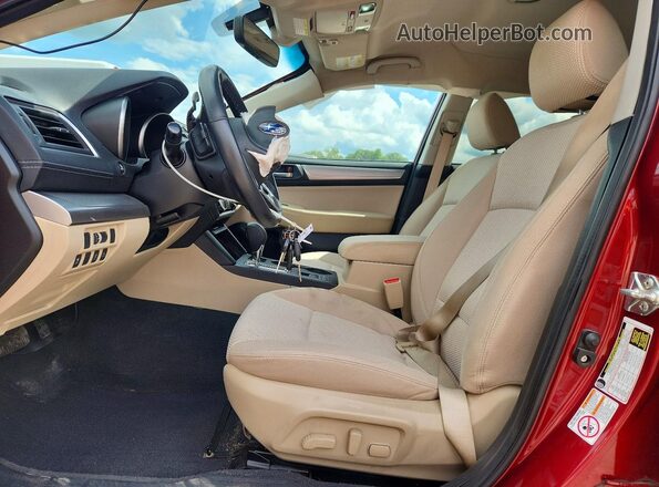 4S4BSAFC8K3228772 2019 SUBARU OUTBACK Burgundy წინა სალონის ხედი