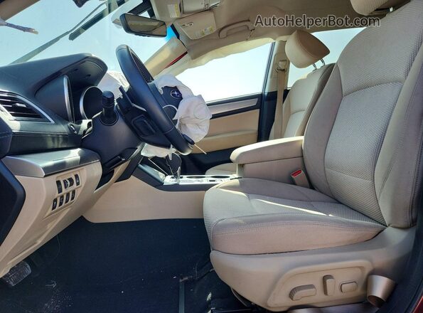 4S4BSAFC8K3259438 2019 SUBARU OUTBACK Красный Вид салона спереди