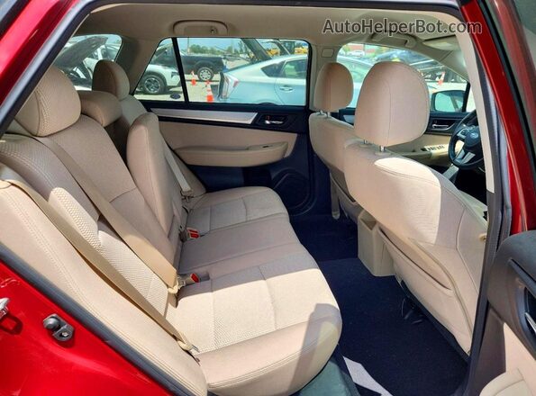 4S4BSAFC9H3317453 2017 SUBARU OUTBACK Red Widok wnętrza z tyłu