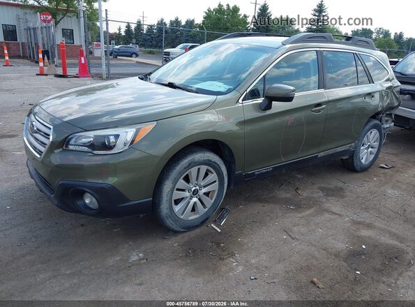 4S4BSAFCXH3440582 2017 SUBARU OUTBACK Зеленый Передняя левая четверть