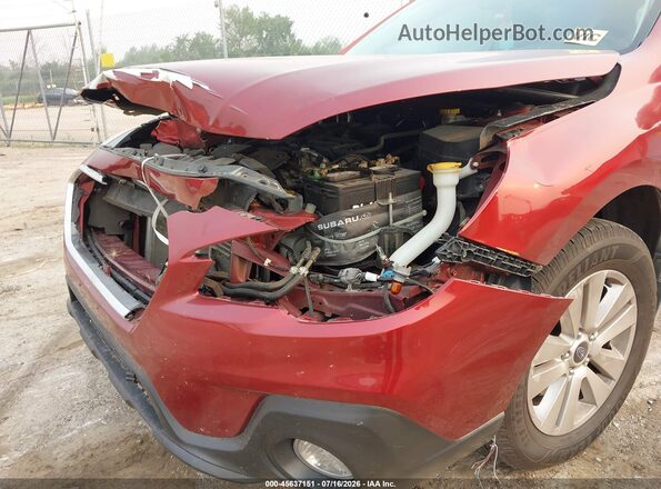4S4BSAFCXJ3393947 2018 SUBARU OUTBACK Бордовый Вид спереди