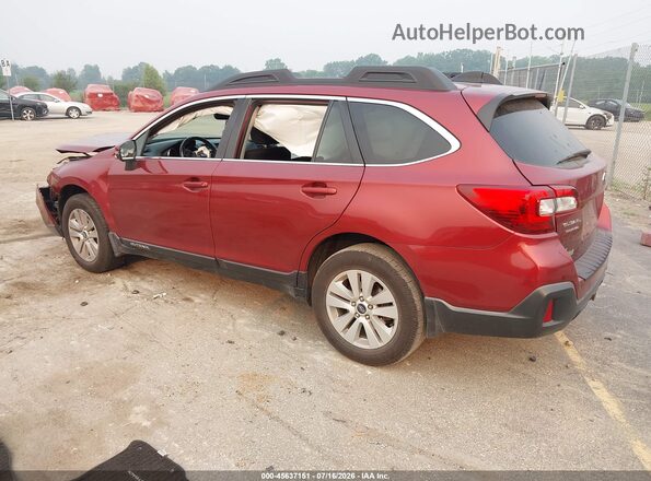 4S4BSAFCXJ3393947 2018 SUBARU OUTBACK Бордовый Задняя левая четверть