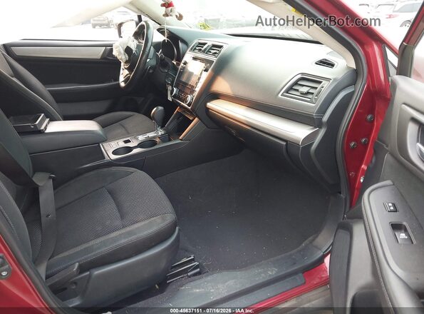 4S4BSAFCXJ3393947 2018 SUBARU OUTBACK Бордовый Вид салона спереди