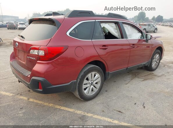 4S4BSAFCXJ3393947 2018 SUBARU OUTBACK Бордовый Задняя правая четверть