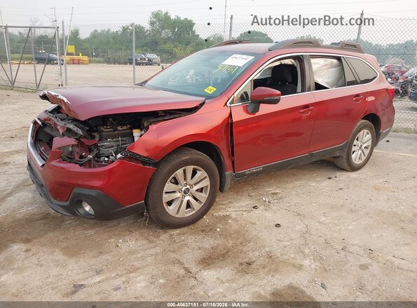 4S4BSAFCXJ3393947 2018 SUBARU OUTBACK Бордовый Передняя левая четверть