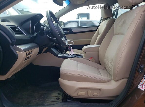 4S4BSAFCXK3356270 2019 SUBARU OUTBACK Коричневый Вид салона спереди