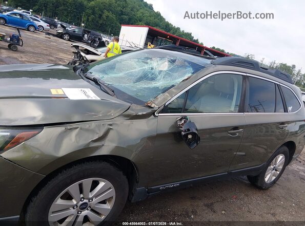 4S4BSAHC2J3258362 2018 SUBARU OUTBACK Green Front view