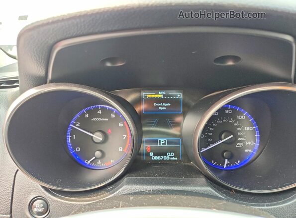4S4BSAHC2K3270805 2019 SUBARU OUTBACK Gray ხელსაწყოთა პანელის ხედი