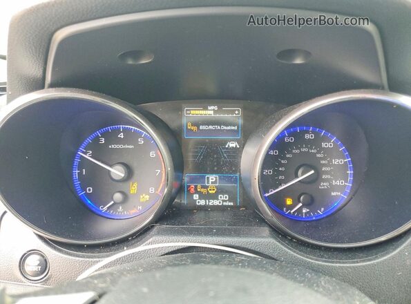 4S4BSAHC4K3341549 2019 SUBARU OUTBACK White Vista del cuadro de instrumentos