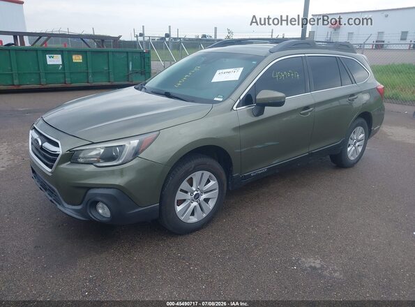 4S4BSAHC9K3282529 2019 SUBARU OUTBACK Green წინა მარცხენა ხედი სამი მეოთხედიდან