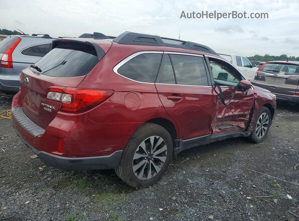 4S4BSAJC0G3248321 2016 SUBARU OUTBACK Red Задня права чверть
