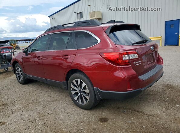 4S4BSAJC2G3294703 2016 SUBARU OUTBACK Бордовый Задняя левая четверть