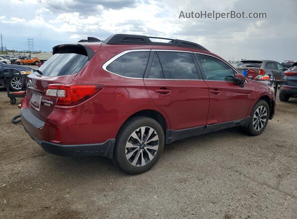 4S4BSAJC2G3294703 2016 SUBARU OUTBACK Бордовый Задняя правая четверть