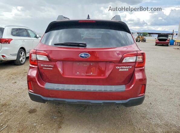 4S4BSAJC2G3294703 2016 SUBARU OUTBACK Бордовый Вид сзади