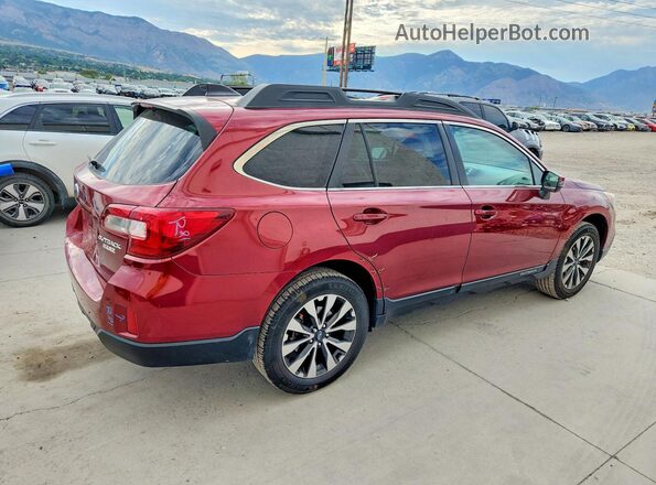4S4BSAKC1H3394131 2017 SUBARU OUTBACK Красный Задняя правая четверть