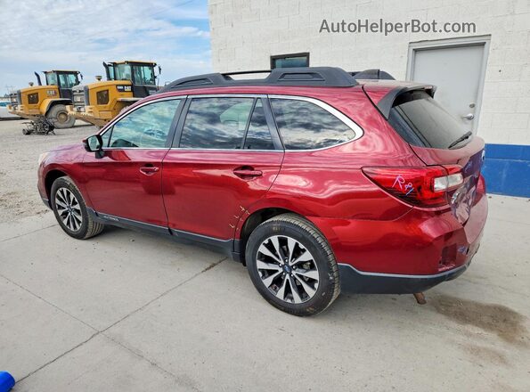 4S4BSAKC1H3394131 2017 SUBARU OUTBACK Красный Задняя левая четверть
