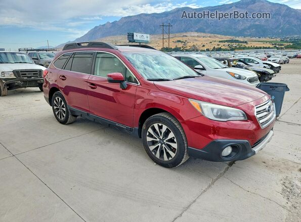 4S4BSAKC1H3394131 2017 SUBARU OUTBACK Красный Передняя правая четверть