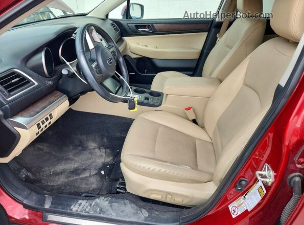 4S4BSAKC1H3394131 2017 SUBARU OUTBACK Красный Вид салона спереди