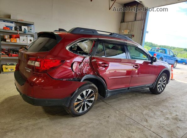 4S4BSANC1H3331848 2017 SUBARU OUTBACK Бордовый Задняя правая четверть