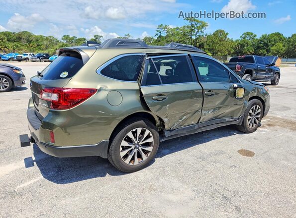 4S4BSANC1H3340419 2017 SUBARU OUTBACK Зеленый Задняя правая четверть