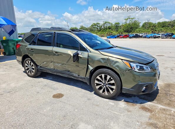 4S4BSANC1H3340419 2017 SUBARU OUTBACK Зеленый Передняя правая четверть