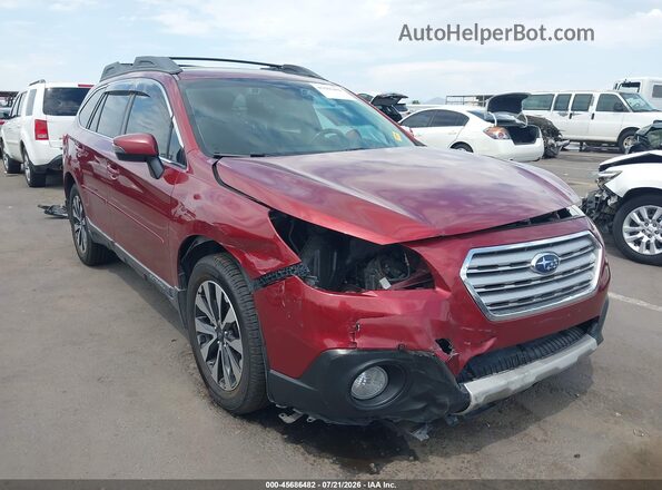 4S4BSANC2H3309292 2017 SUBARU OUTBACK Red წინა ხედი